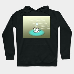 swan in the rain Hoodie